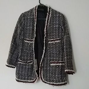 Zara woman, made in Morocco tweed jacket.